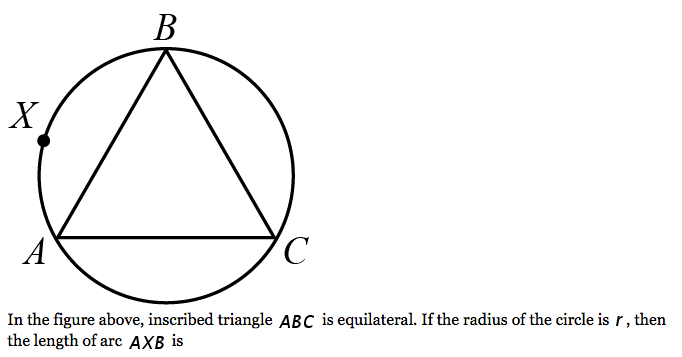 triangle inside a circle geometry